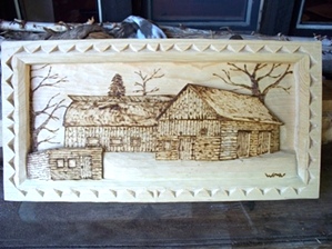 Hand Carved Barns and Sheds