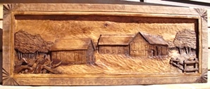 Hand Carved Barns and Sheds