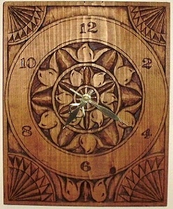 Hand Carved Clock 