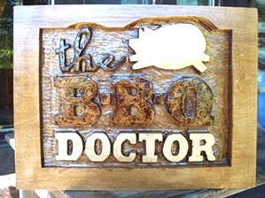 Hand Carved Sign | The BBQ Doctor