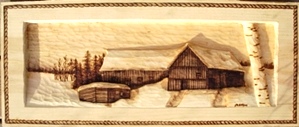 Hand Carved Barns and Sheds