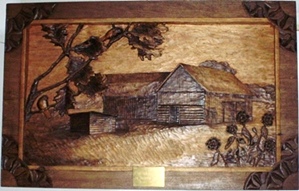 Hand Carved Barns and Sheds