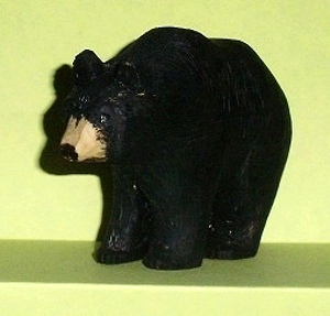 Wood Carving of a Black Bear