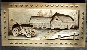 Hand Carved Barns and Sheds