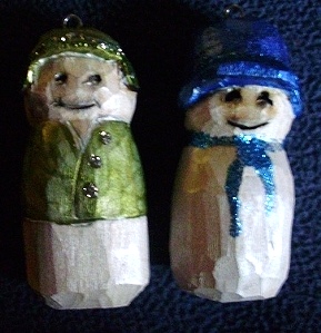 Hand Carved Snowman Collections