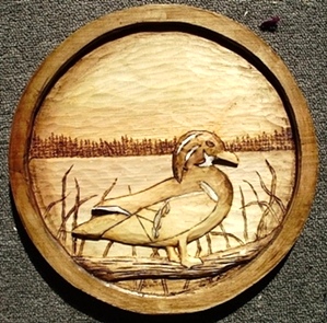 Hand Carved Wood Duck 2