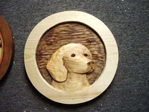 Handcarved Hound Puppy