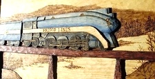Hand Carved Frisco Locomotive 1026  