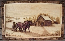 Hand Carved Barns and Sheds