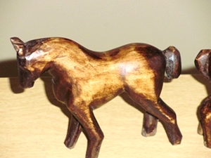 Tiny Hand Carved Horses