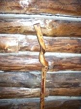 Hand Carved Cane on cedar