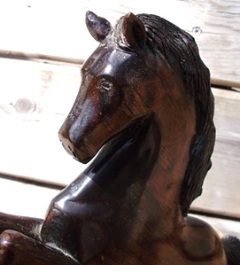 Hand Carved Wood Horse