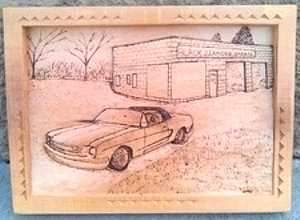 A Favorite Car Commemorated in a Relief Carving