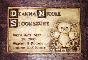 Hand Carved Birth Plaques