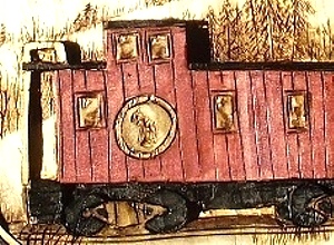 Hand Carved Caboose