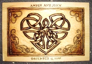 Hand Carved Celtic Knot Plaque 