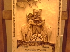 Hand Carved Wedding Plaque