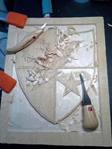 Hand Carved Army Ranger Badge