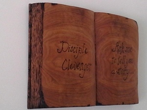 Hand Carved Open Book