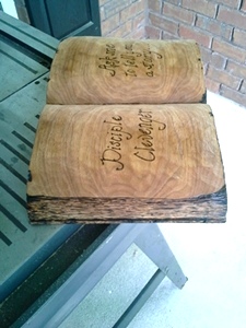 Hand Carved Open Book