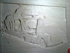 The Last Haul Deep Relief Carving