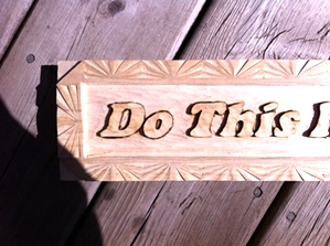 Hand Carved  Message