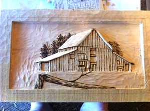 Hand Carved Old Hay Barn