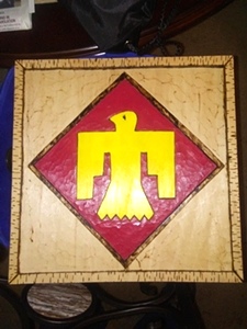 carved 45th Infantry Division Badge