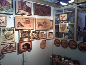 wood carving displays