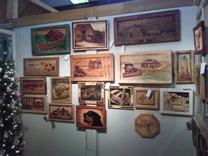 wood carving displays