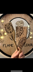 Wood Burned Spoons and Spatulas